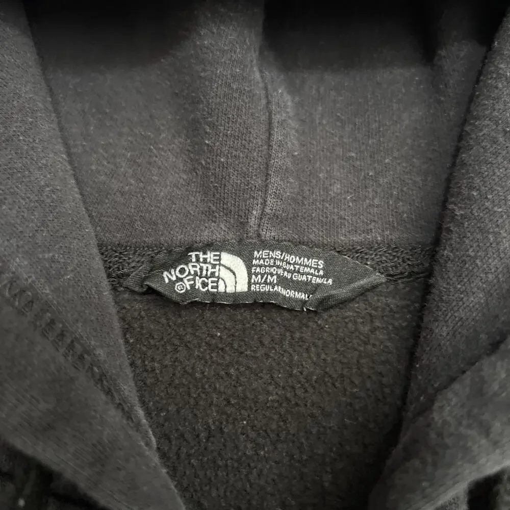 The North Face Mens Graphic Zip Hoodie Sweater Size Medium Black Cotton